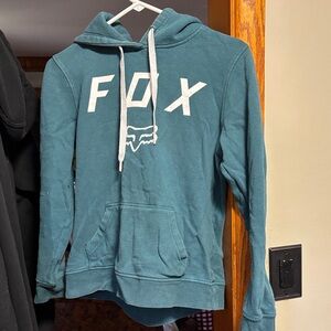 Fox Blue Hoodie with White Logo